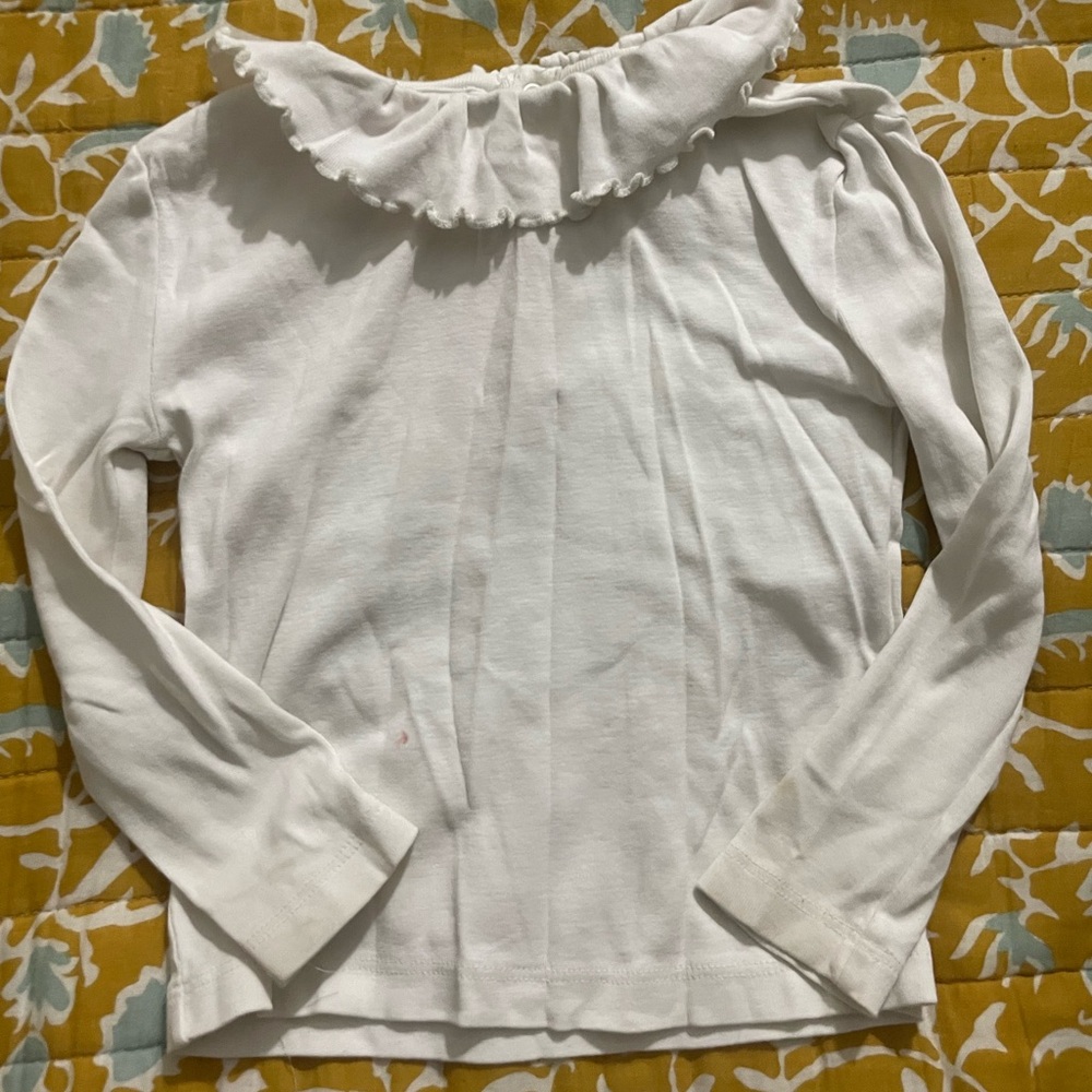 Misha And Puff White Ruffle Collar Top Sample